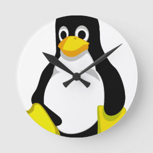 Pinguin Linux Tux Ronde Klok