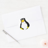 Pinguin Linux Tux Ronde Sticker (Envelop)