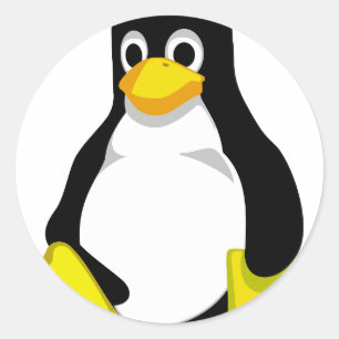 Pinguin Linux Tux Ronde Sticker