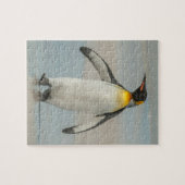 Pinguïn loopt op het strand legpuzzel (Horizontaal)