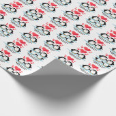Pinguïn Love Pack Waddling elkaars harten! Cadeaupapier (Hoek)