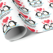 Pinguïn Love Pack Waddling elkaars harten! Cadeaupapier (Rol Hoek)