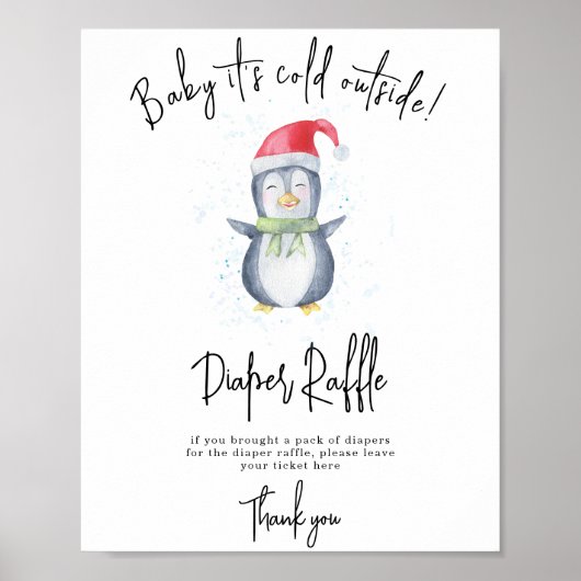 Pinguïn - Luierloterij spel Poster (Voorkant)