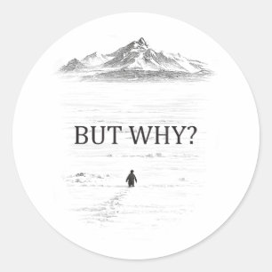 Pinguïn Maar Waarom Bergen Pinguïn Ronde Sticker