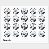 Pinguïn Maar Waarom? – Existentiële Meme Badge Ronde Sticker (Vel)