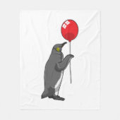 Pinguïn met ballon fleece deken (Voorkant)