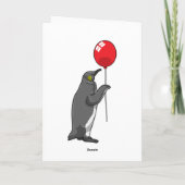 Pinguïn met ballon kaart (Achterkant)