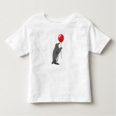 Pinguïn met ballon kinder shirts (Voorkant)