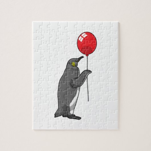 Pinguïn met ballon legpuzzel (Verticaal)