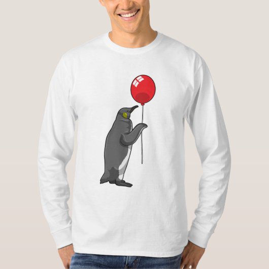 Pinguïn met ballon t-shirt (Voorkant)