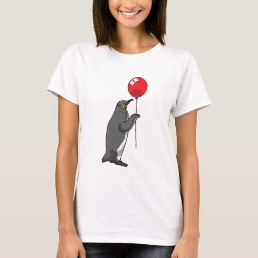 Pinguïn met ballon t-shirt (Voorkant)