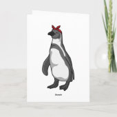 Pinguïn met Bandana Kaart (Achterkant)