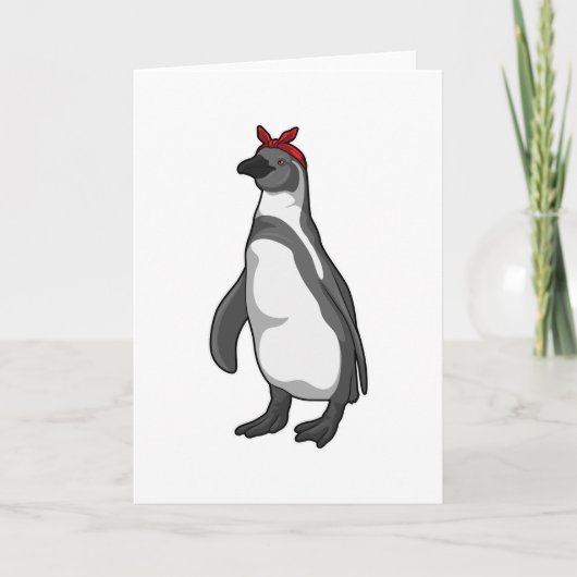 Pinguïn met Bandana Kaart (Voorkant)
