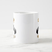 Pinguïn met barbel grote koffiekop (Voorkant)