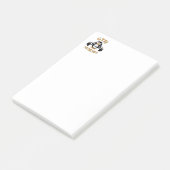 Pinguïn met barbel post-it® notes (Schuin)