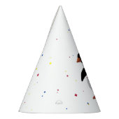 Pinguïn met blauwe ballon feesthoedjes (Links)