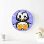 Pinguïn met blauwe wandklok (Huis)