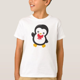Pinguïn met boog Stropdas, Schattigee pinguïn, kle T-shirt