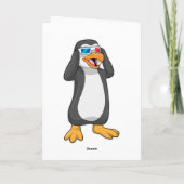 Pinguïn met Bril Kaart (Achterkant)