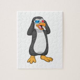 Pinguïn met bril legpuzzel