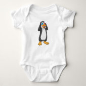 Pinguïn met bril romper (Voorkant)