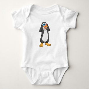 Pinguïn met bril romper