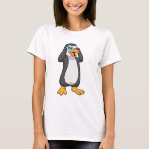 Pinguïn met bril t-shirt