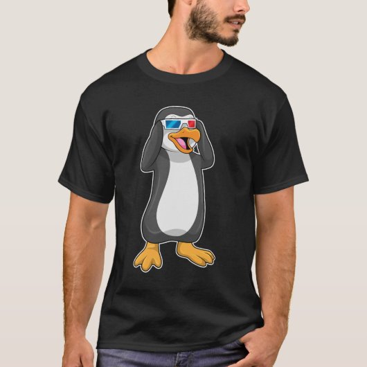 Pinguïn met bril t-shirt (Voorkant)