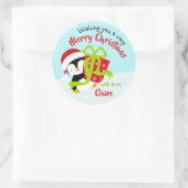 Pinguïn met Cadeaus Kerst stickers (Tas)