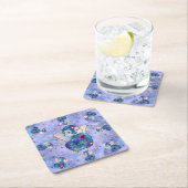 Pinguïn met de naam Button Kartonnen Onderzetters (Insitu)