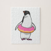 Pinguïn met Donut Legpuzzel (Verticaal)