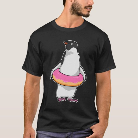Pinguïn met Donut T-shirt (Voorkant)