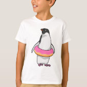 Pinguïn met Donut T-shirt (Voorkant)