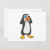 Pinguïn met een bril briefkaart (Voorkant / Achterkant)