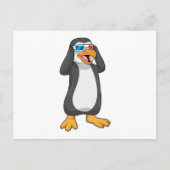 Pinguïn met een bril briefkaart (Voorkant)