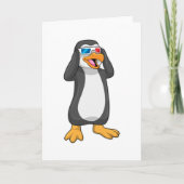 Pinguïn met een bril kaart (Voorkant)