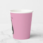 Pinguïn met een Cadeau gepersonaliseerd geboorteda Papieren Bekers (Links)