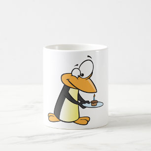 Pinguïn met een cupcake Mok