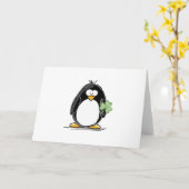 Pinguïn met een Klaver Kaart (Gele Bloem)