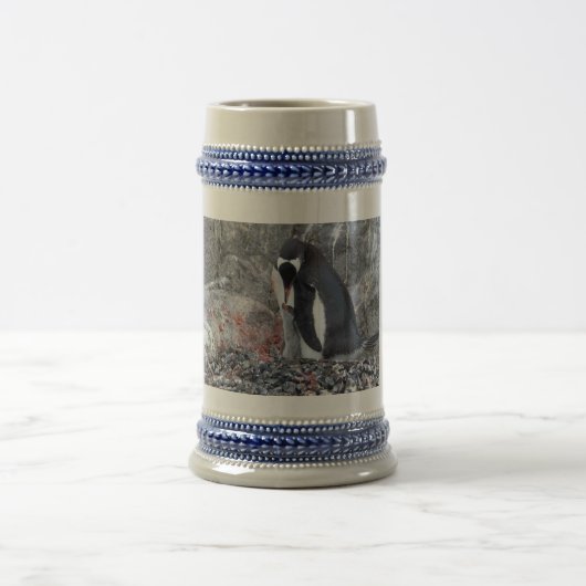 Pinguïn met een kuiken bierpul (Center)