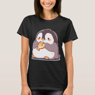 Pinguïn met een vis t-shirt