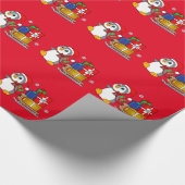 Pinguïn met geleide Cadeaus Cadeaupapier (Hoek)