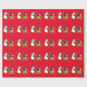 Pinguïn met geleide Cadeaus Cadeaupapier (Vlak)