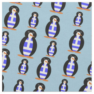 Pinguïn met Griekse Vlag Vest Stof