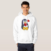 Pinguïn met hart hoodie (Voorkant volledig)