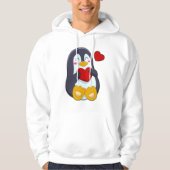 Pinguïn met hart hoodie (Voorkant)