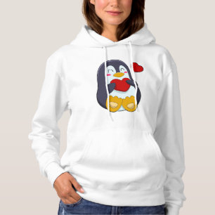 Pinguïn met hart hoodie