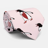 Pinguïn met hart stropdas (Opgerold)