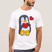 Pinguïn met hart t-shirt (Voorkant)