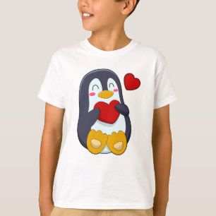 Pinguïn met hart t-shirt